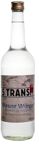 Vodka Blauer Würger 0.7l (40% Vol) No. 5770 - Wodka DDR-Edition - F5 Transit | nach überlieferter Rezeptur hergestellt | Schwechower Brennerei (1229)
