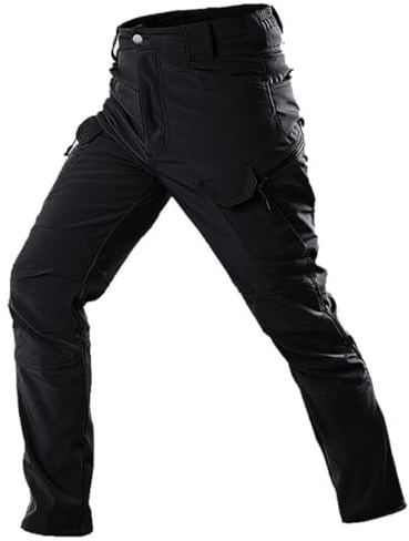 Pantaloni da trekking invernali da uomo, impermeabili, in softshell, foderati in pile, da sci e neve