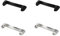 kwmobile Adaptateur de bracelet compatible avec Google Pixel Watch 3 41mm / 2/1 adaptateur bracelet - 4x connecteur 20 mm largeur - argenté-noir