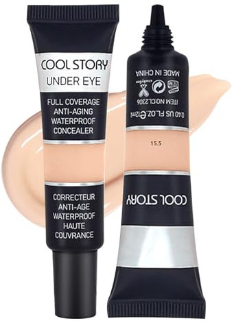 Flüssiger Concealer - 2Pcs High Coverage Gesicht Abdeckstift, Langanhaltend Deckkraft, Color Corrector Make-up, Natürlichem Finish, Cream Foundation Brightener für alle Hauttypen geeignet - Neutral