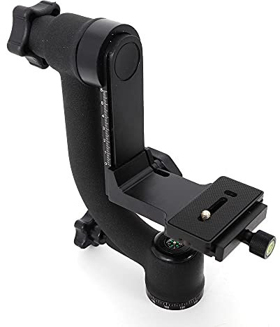 Testa del treppiede professionale a 360° Panorama Gimbal in metallo resistente a 360° Panorama Gimbal Testa Treppiede per Teleobiettivo DSLR Fotocamera