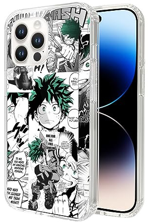 EWINRU Phone Case The Compatible for Phone 14 13 15 12 11 Pro Max Hero Plus 6 6s 7 8 X Xs Xr Deku Collage Se 2022/2020 Case Cover Clear