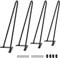 Yaheetech Hairpin Legs Heavy Duty Table Legs with Protector Feet 4PCS 41cm DIY Metal Tool for Furniture, Coffee Table, Chair, Desk, Bench, Black