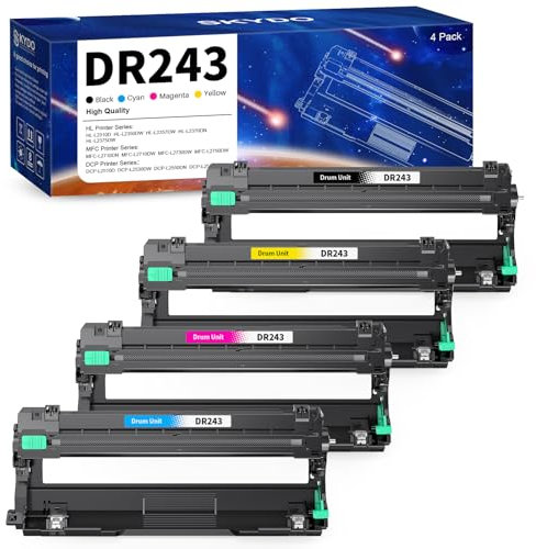Skydo DR243CL Trommel Kompatibel für Brother DR-243CL Trommeleinheiten DR243CL Kompatibel für Brother DCP L3550CDW Trommeleinheit für Brother MFC L3750CDW MFC-L3770CDW Trommeleinheit (4 Pack)
