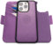 Dreem Fibonacci kompatibel mit iPhone 16 Pro Max Brieftaschen-Etui / 2-in-1 stoßfestes Etui und abnehmbares Folio aus veganem Leder, kompatibel mit MagSafe, RFID-Schutz [Lila]