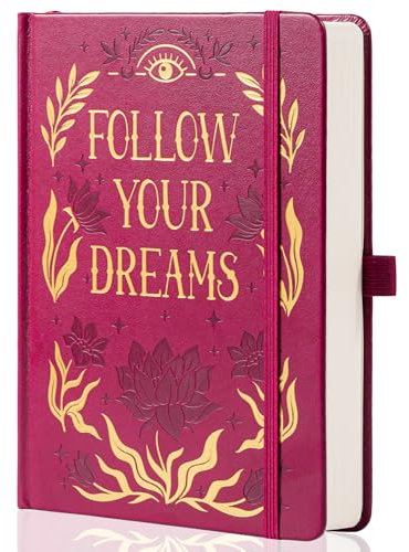 MGGAO Bullet Dotted Notebook für Frauen Männer, 190 nummerierte Seiten Journal, A5 Butterfly Floral Journale für das Schreiben, ästhetische Notizbücher, Arbeit Schule Notizen, 14,7 x 21,4 cm