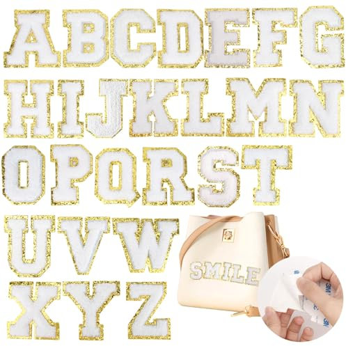 26 Pieces Large Iron On Letters A-Z 8cm,Iron On Patches,Iron On Letters for Clothes,Sew On Patches,Sew On Letters,Iron On Patch,Felt Letters,Fabric Letters,Stick On Letters for Fabric DIY Craft