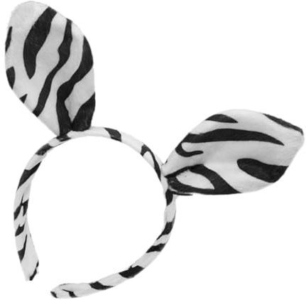 FOMIYES Zebra Kostüm Stirnband Mit Plüsch Zebraohren Bequemes Haarband Für Frauen Halloween Cosplay Party Accessoire