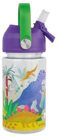 Floss and Rock Dinosaur Drinks Bottle, 450ml, Tritan Material, with Retractable Spout