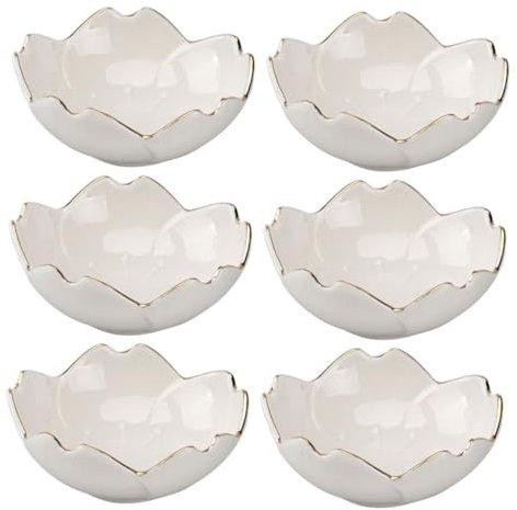 ABBNIA 6pcs Ceramic Side Dish Sushi Japanese Dishes Tea Bag Holder for Used Tea Bag Soy Sauce Dish with Wood Tray Tea Bag Rest Pink and Gold Bowls Japanese Plates Tea