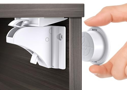 JKODE Serrature magnetiche for armadi (12 serrature + 3 chiavi), cassetti, installazione semplice, senza attrezzi