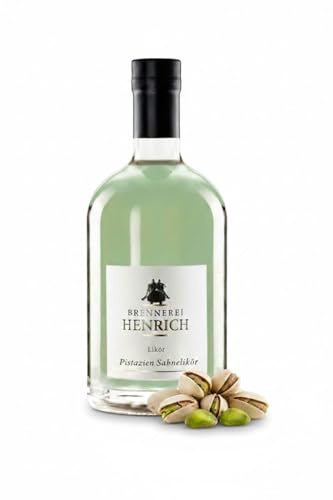 Pistazien Sahne Likör 0,5L (15% vol) | Cremiger Dessert Likör | Cremiger Pistazien Sahnelikör (15% vol) aus Hessen. Ein flüssiges Dessert mit ausgewogener Süße und edlem Pistazien-Aroma.