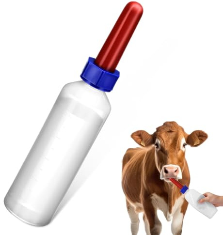 GALPADA Kälbermilchflasche Mit Saugerdesign Tierfütterungsflasche Für Kälber Schafe Und Rinder Große Kapazität Sicheres Füttern Für Jungtiere Und Neugeborene 1 X Kälberflasche