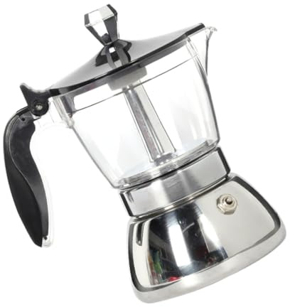Gatuida Caffettiera in Acciaio Caffettiera Manuale per Caffè Espresso e Ufficio