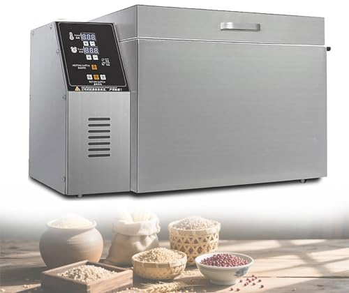 ZHIGUANYUN Tostadora de café Comercial. Tostadora eléctrica de Acero Inoxidable para Frutos Secos. Tostadora eléctrica con Temporizador y termostato controlable. Granos integrales salteados Type5