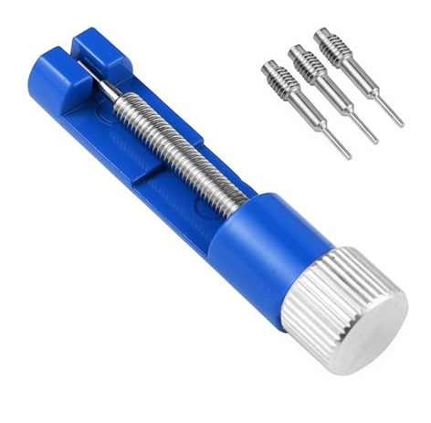 HEIZHU Watch Link Remover Kit for Watches，Watch Link Removal Kit | Watch Strap Removal Tool with 3 Extra Pins, Bracelet Link Removal Tool, Blue