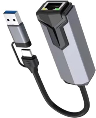 Duroecsain Ethernet-Karte, doppelte Ports, hohe Geschwindigkeit, 5 Gbit/s, verkabelte Ethernet-Karte, 45 Gigabit, für, Streamer, Büro, Laptop, Tablet, Videokonferenzen