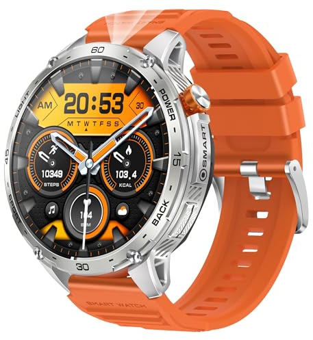 FOGOIN Zeus 2.0 Smartwatch Herren - 1,75 Großes AMOLED Display, Robustes Edelstahlgehäuse, Gesundheitsmonitoring, Bluetooth Anrufe