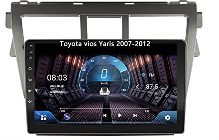 2 DIN Pantalla Radio para Toyota vios Yaris 2007-2012 9 Inches Android 15 Coche Pantalla Steering Wheel Controls para, 4 Core 2G+32G