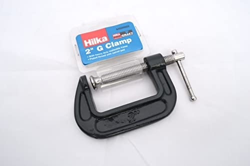 Hilka 64500002 2-Inch Pro Craft Heavy Duty G Clamp,Black,silver