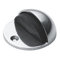 Carlisle Brass Solid Oval Floor Mounted Half Moon Door Stop (Polished Chrome)