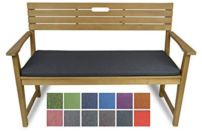 Rollmayer Bankkissen Bankauflage Sitzkissen Bankpolster Auflage für Bänke in Haus und Garten Kollektion Melange, 1 Stück (Grafit 22, 160x40x4cm)