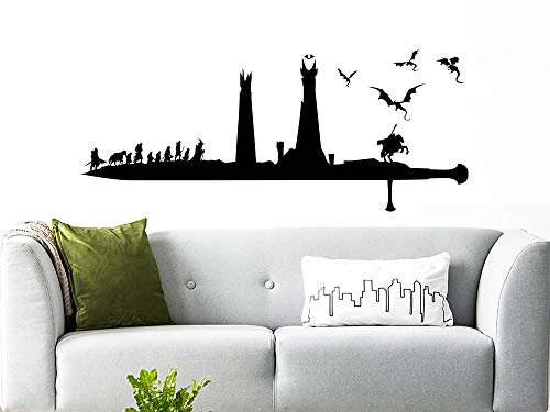 Wandtattoo Schwert LOTR Decor Silhouette Herr der Ringe Wandkunst Herr der Ringe Drache Geschenk Jungen Schlafzimmer NN65