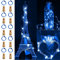 XhuangTech Lot de 10 guirlandes lumineuses avec bouchon en liège, 2 m, 20 LED pour bouteilles, fil de cuivre, fonctionne à piles, lumière LED pour gin, vin (bleu)