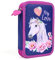 Ragusa-Trade Mädchen Kinder Pferde 2-Fach Federtasche Federmappe Schlamper 29 TLG. gefüllt (PF2), pink/blau, 20 x 13 x 5 cm