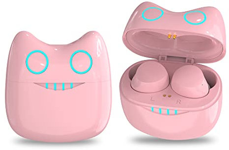 AMAFACE Auricolari wireless rosa Bluetooh con microfono riduzione del rumore 36H tempo di riproduzione IPX5 cuffie auricolari impermeabili auricolari in-ear auricolari senza fili per sport ufficio,