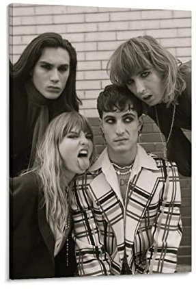 HANYING Poster Måneskin Rock Band Kunstdruck Foto Kunst Malerei Leinwand Poster Zuhause Moderne Dekoration Poster 30 x 45 cm