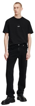 KARL LAGERFELD JEANS Herren Klj Straight Denim Jeans, Washed Black, 29W / 32L