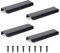 Tiradores Ocultos para Muebles - 4 Tiradores de Puerta o Armario de Aluminio, Invisibles para Cocina, Color Negro, 20 cm