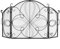 COSTWAY Kaminschutzgitter, 3-teilige Faltbare Kamingitter, Kamin Funkenschutz, Kaminzaun mit stabilem Metallrahmen, Kaminfunkenschutz, Funkenschutzgitter, schwarz, 151 x 83 cm