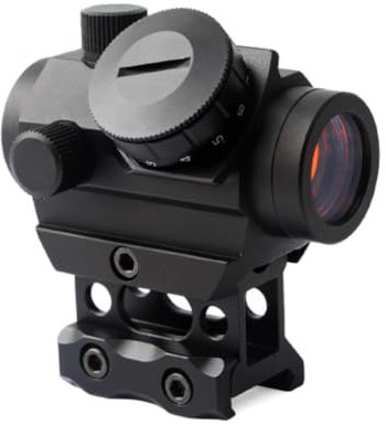 MOMOTOU T1G 2MOA Viseur à Points Rouges 9 Niveaux de Luminosité Viseur Réflexe avec Rail 20mm Antichoc, Corps en Aluminium et Lentille Traitée
