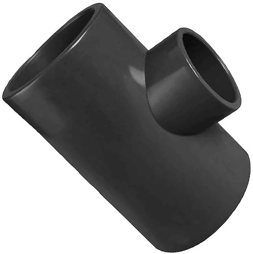 MegaHaustechnik Klebe Fitting Reduzier T Stück aus Kunststoff Mitten-Abgang reduziert für 50 x 25 x 50mm PVC Rohr Außendurchmesser i-i-i 3 Muffen zum Verkleben Druck PN16 Bar Reduzierung Kupplung