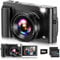 Digital Camera,4K 48MP UHD Autofocus Video Camera with 32G Card,Compact Digital Camera with 3.0 inch 180° Flip Screen,Vlogging Camera for Youtube with 16X Digital Zoom for Teenagers, Beginners,Adults