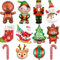 12 Stück Übergroße Weihnachtsluftballons Helium Riese Weihnachten Luftballons Folienballons Weihnachtsdeko Ballons Weihnachtsballons
