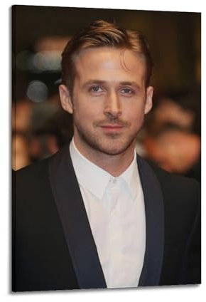 PCMOAUDB Poster, Motiv: Schauspieler Ryan Gosling, dekoratives Gemälde, Leinwand, Wandposter und Kunstdruck, moderne Familienschlafzimmer-Dekoration, Poster, 60 x 90 cm