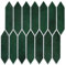 Commomy 3D Fliesenaufkleber Klebefliesen Küche Bad, Matt, 30 x 30 cm, 10 Stück, PVC Selbstklebend Fliesen Metro Küchenrückwand Wandfliesen(Dark Green Elongated Hexagon)