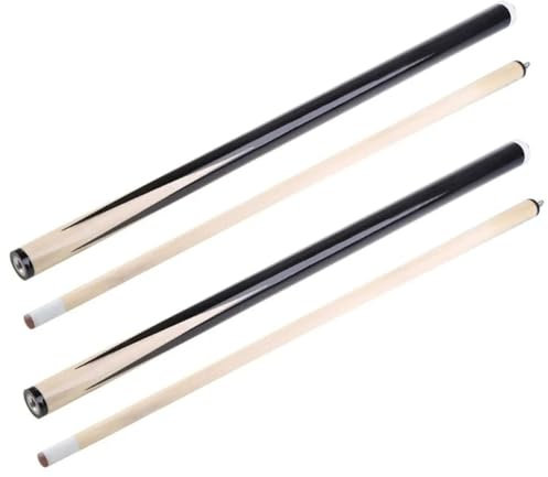 YRCHang 2 Piezas Taco de Billar 120cm Madera Dura Arce Corto Pool Cue Stick con Punta de 12,5 mm Palos de Piscina Conjunto de 2
