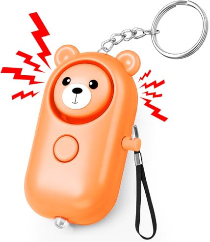 Taschenalarm für Frauen Sehr Laut 130dB mit LED Licht | Sicherheit Schlüsselanhänger Selbstschutz Alarmgerät für Kinder Nachtschichten Hundangriffe Alleingänge