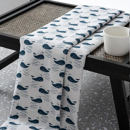 ONECHANCE Stoff Baumwolle Meterware Baumwollstoff Stoffe zum Nähen Dekostoff für Patchwork Sewing Nähstoff Color Wal Size 1 Meter