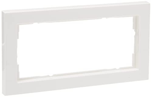Gira 100229 Abdeckrahmen 2 fach mittelsteg Gira E2, reinweiß