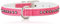 HUNTER MODERN ART LUXUS Hundehalsband, Kunstleder, Strasssteinchen, 32 (XS), pink/weiß