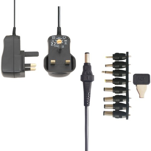3V - 12V AC/DC 600mA Universal UK Mains Power Supply - Transformer PSU Adapter Plug - Loops