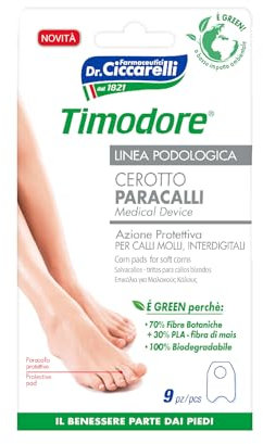 Timodore, Cerotti Paracalli per Calli Molli, Indicati per Proteggere dallo Sfregamento della Scarpa, Prevengono il Riformarsi del Callo Molle, 100% Made in Italy, Dermatologicamente Testato, 9 pz