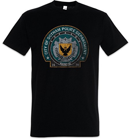 Urban Backwoods Gotham Police Department Logo Herren T-Shirt Schwarz Größe 2XL