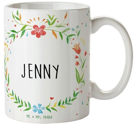 Mr. & Mrs. Panda Tasse Jenny - Geschenk, Kaffeetassen, Teebecher, Kaffeetasse, Tasse Motive, Cappuccino Tassen