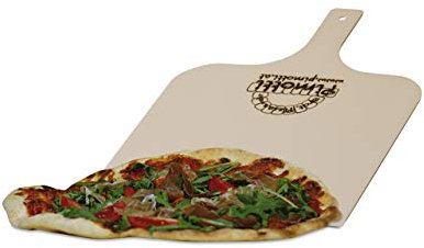 Pimotti Pizzaschaufel/Brotschaufel/Flammkuchenbrett aus naturbelassenem Sperrholz für Pizzastein (1er Set)